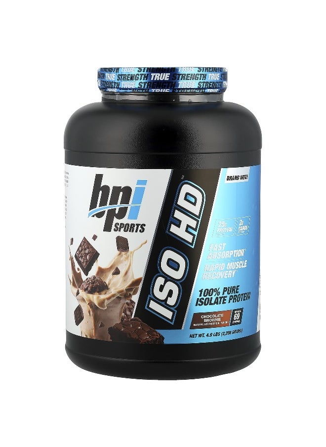 BPI Sports, ISO HD™, 100% Pure Isolate Protein, Chocolate Brownie, 4.9 lbs (2,208 g)