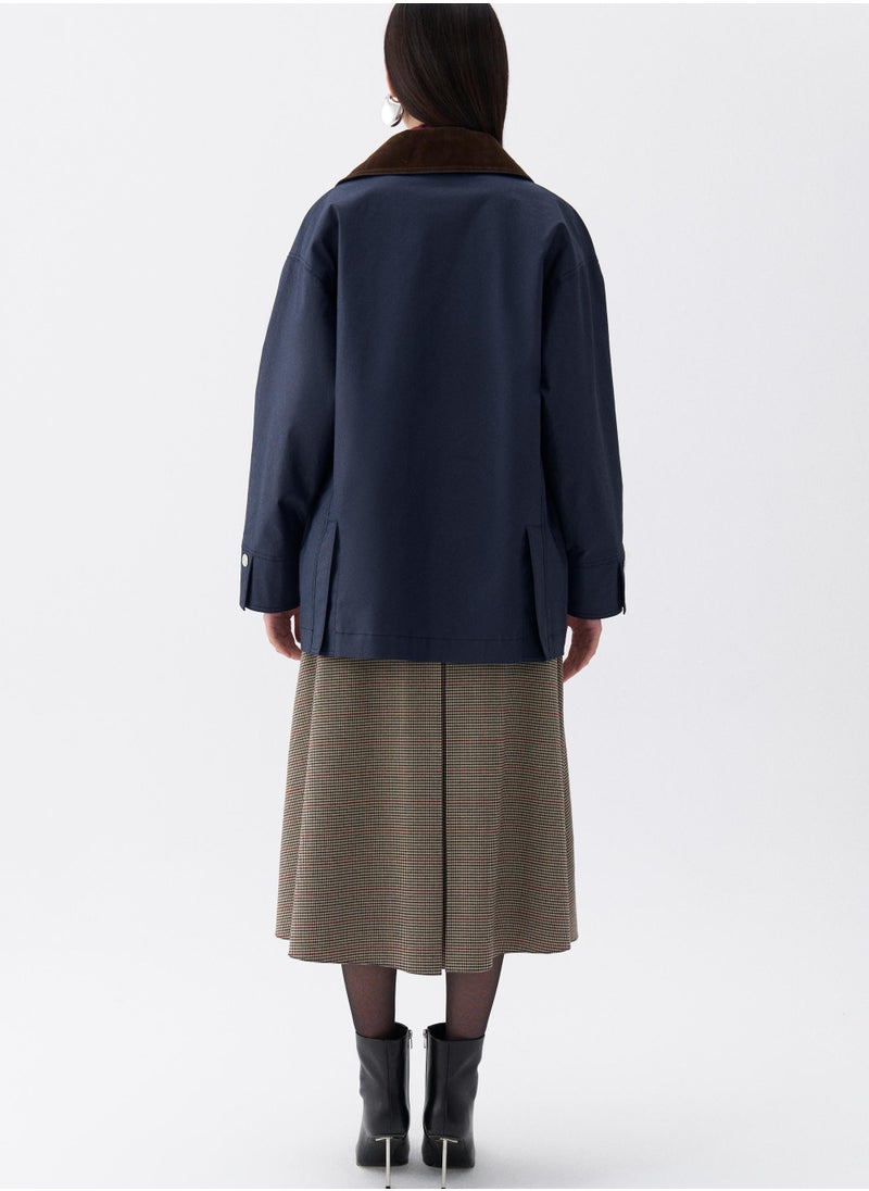 Shirt Collar Garnish Coat