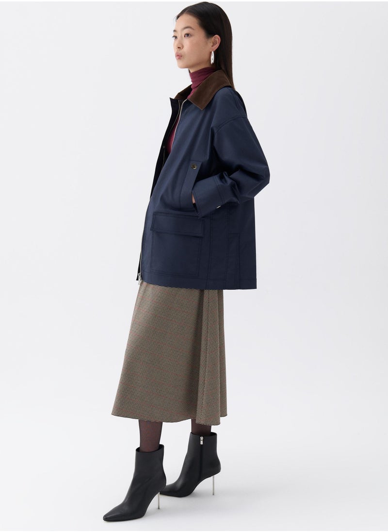 Shirt Collar Garnish Coat