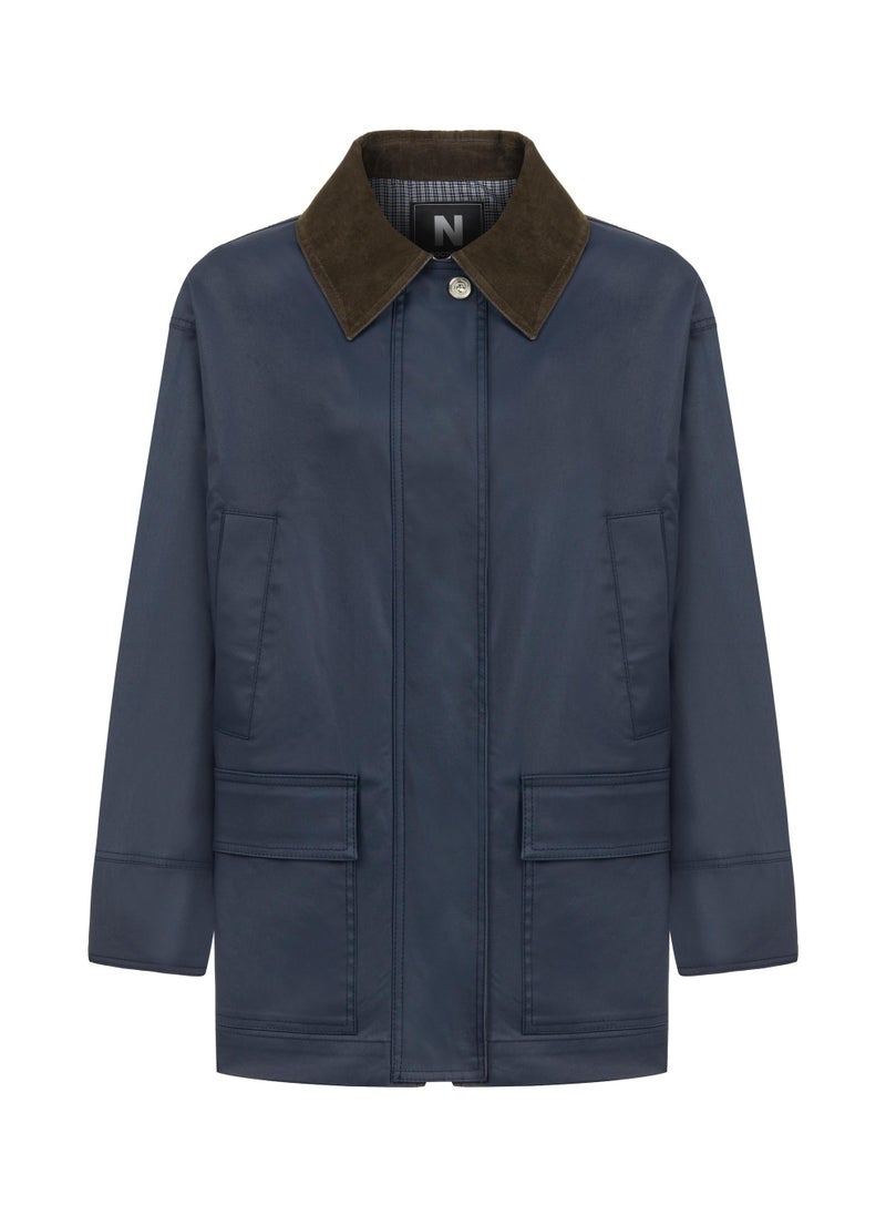 Shirt Collar Garnish Coat