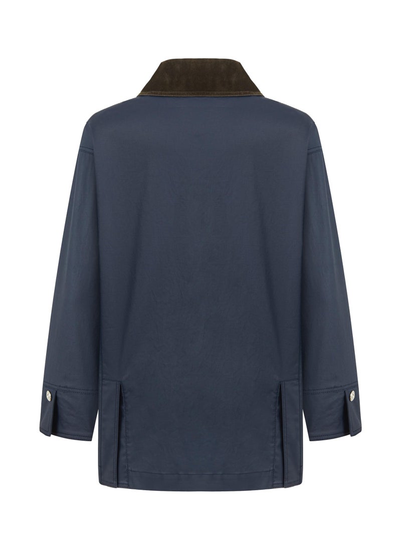 Shirt Collar Garnish Coat