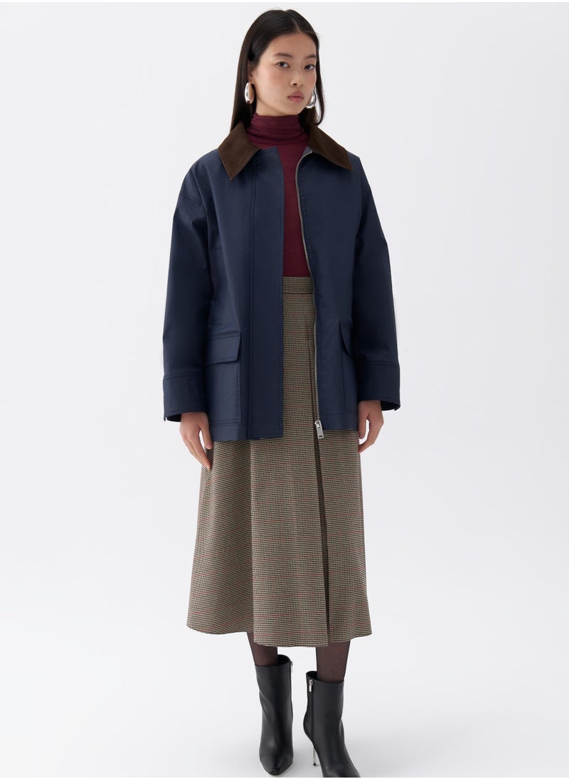 Shirt Collar Garnish Coat