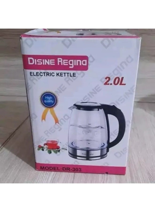 2L Electric Glass Kettle with blue light