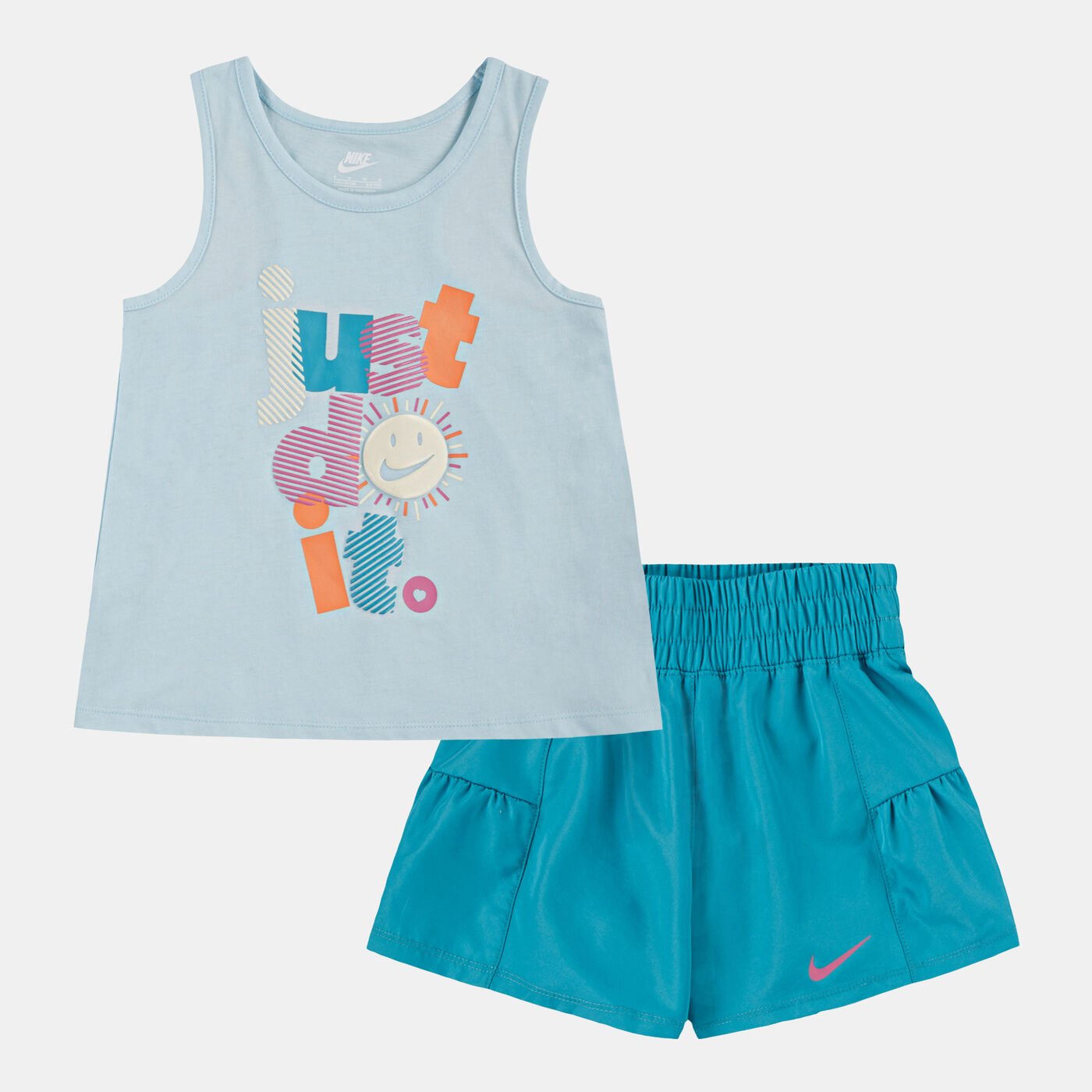 Kids' Dri-FIT Sunny Swoosh Tank and Shorts Set