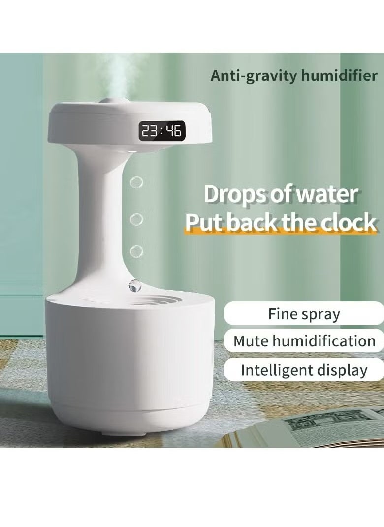 Anti-Gravity Humidifier 600ML Humidifier For Bedroom Mute Cool Mist Humidifiers USB Desktop Humidifiers With 8h Working Time Smart LED Display