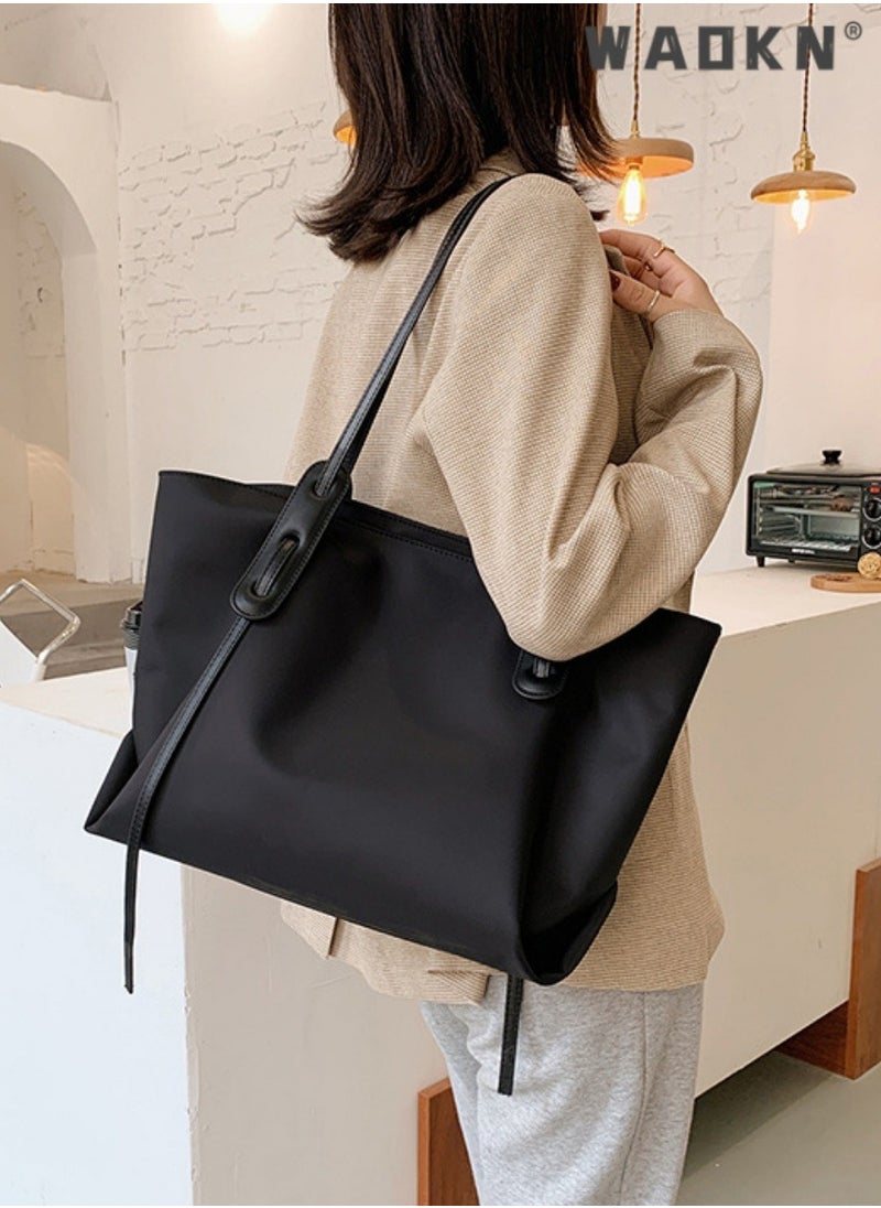 Women's Vintage Large Capacity Tote Bag,Ladies Oxford Cloth Shoulder Bag Handbag Clutch Bag,Girls Daily Commute Shopping Bag Side Bag Carry Bag,Fashion Texture Tote Bag,Casual Versatile Work Commuting