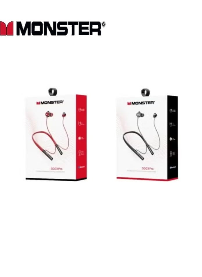 Monster AIRMARS SGO3 Pro Wireless Earphone Bluetooth Magnetic attraction Neckband Headphone Waterproof HIFI Sound Sport Headset