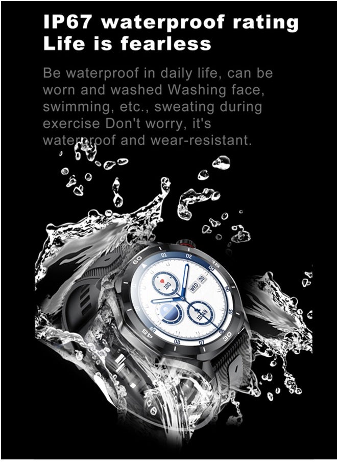 Men's 1.52-Inch Smart Bluetooth Watch, Full-Screen Touch, Smartwatch , Sleep Monitoring, Multiple Sports Modes, RT-i129