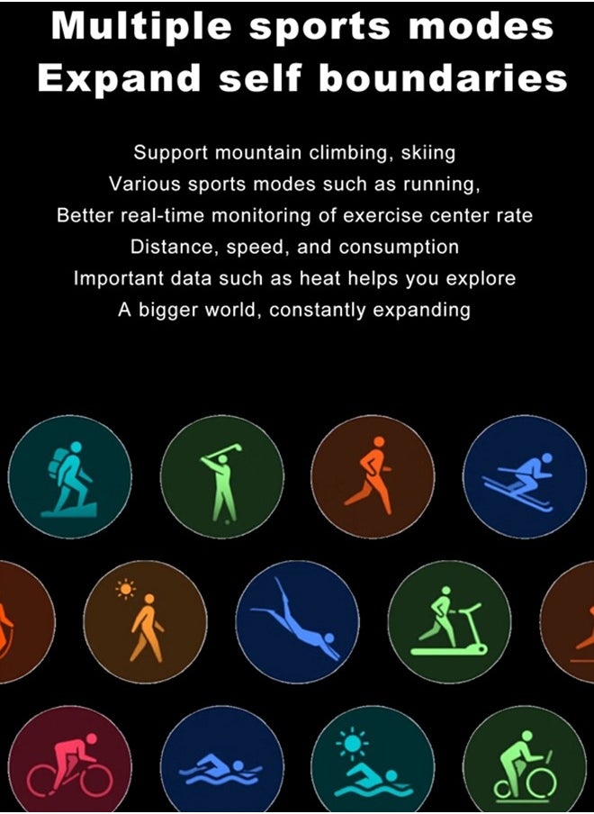 Men's 1.52-Inch Smart Bluetooth Watch, Full-Screen Touch, Smartwatch , Sleep Monitoring, Multiple Sports Modes, RT-i129