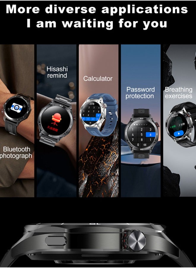 Men's 1.52-Inch Smart Bluetooth Watch, Full-Screen Touch, Smartwatch , Sleep Monitoring, Multiple Sports Modes, RT-i129