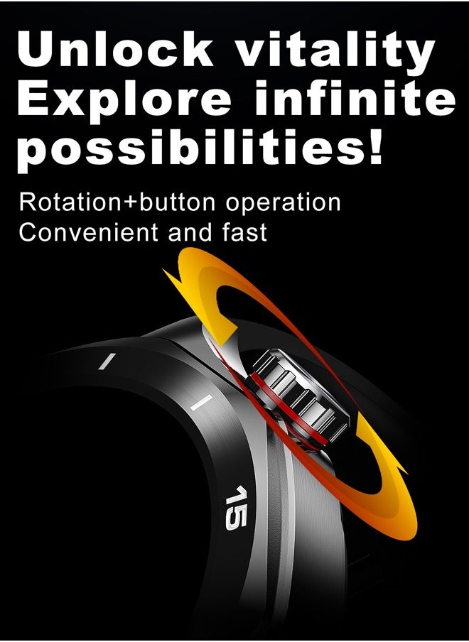 Men's 1.52-Inch Smart Bluetooth Watch, Full-Screen Touch, Smartwatch , Sleep Monitoring, Multiple Sports Modes, RT-i129