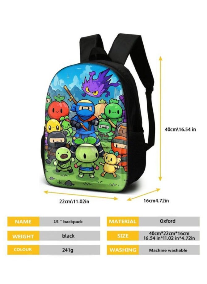Three-piece set of cartoon characters (schoolbag, for students) - 473