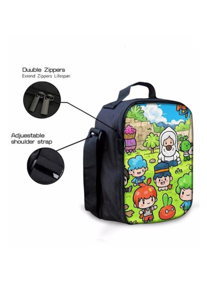 Three-piece set of cartoon characters (schoolbag, for students) - 455