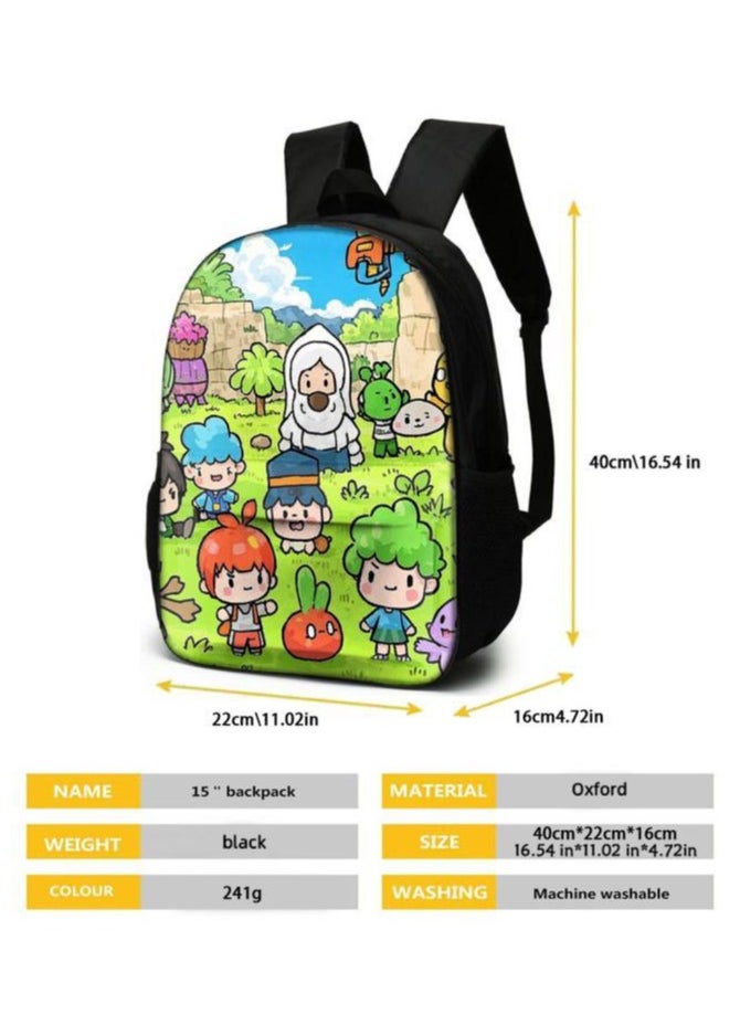 Three-piece set of cartoon characters (schoolbag, for students) - 455