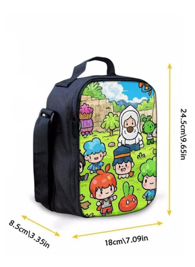 Three-piece set of cartoon characters (schoolbag, for students) - 455