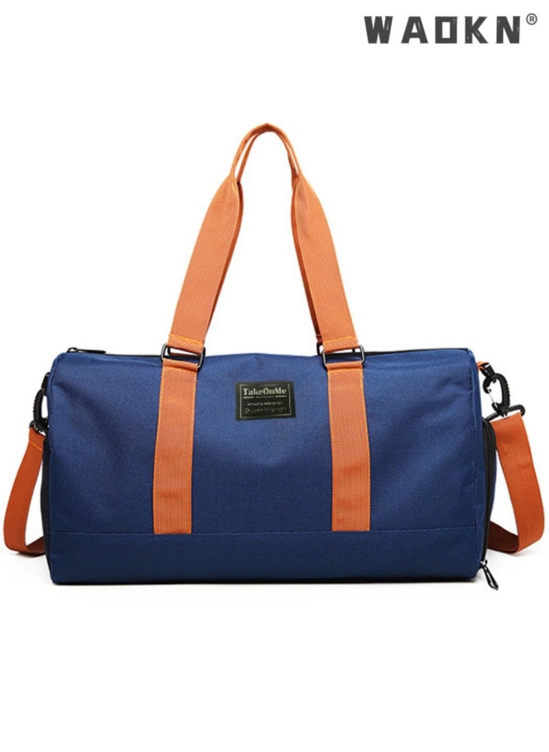 Travel Large Capacity Duffel Tote Bag for Women Men,Foldable Portable Expandable Moving Bag,Fashion Sports Fitness Gym Yoga Luggage Crossbody Handbag,Portable Independent Shoe Compartment Yoga Bag