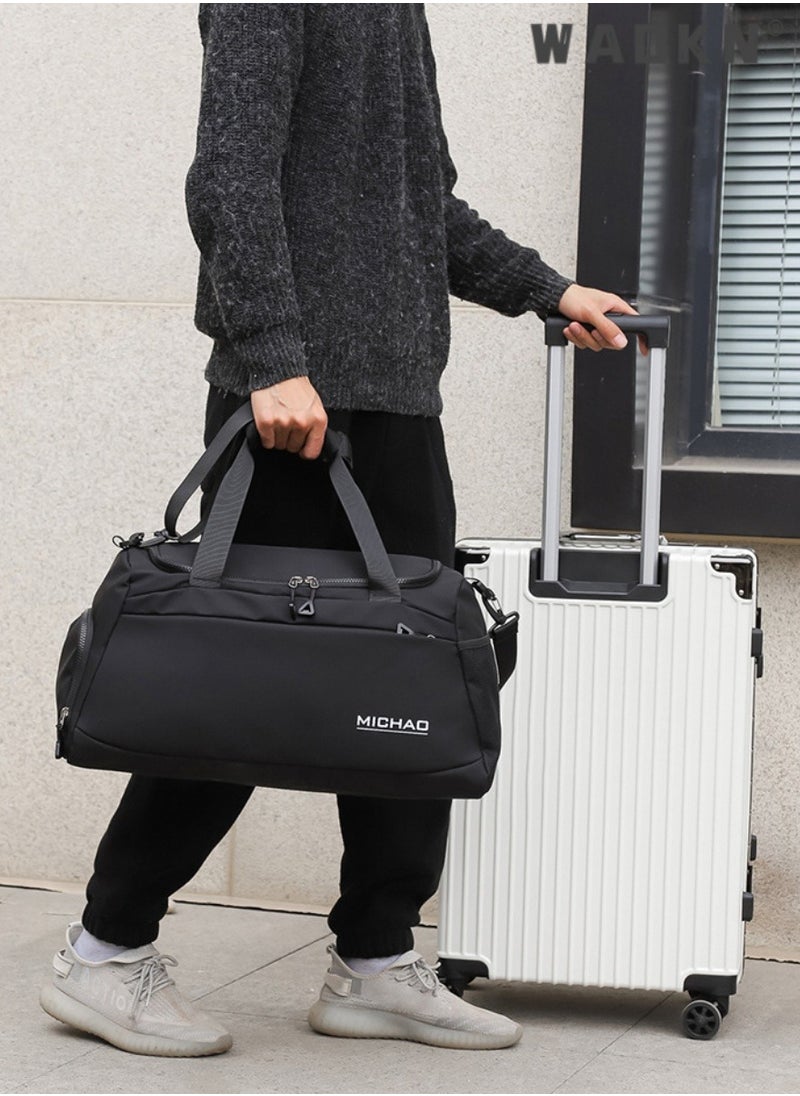 Travel Large Capacity Duffel Tote Bag for Women Men,Foldable Portable Expandable Moving Bag,Fashion Sports Fitness Gym Yoga Luggage Crossbody Handbag,Portable Independent Shoe Compartment Yoga Bag