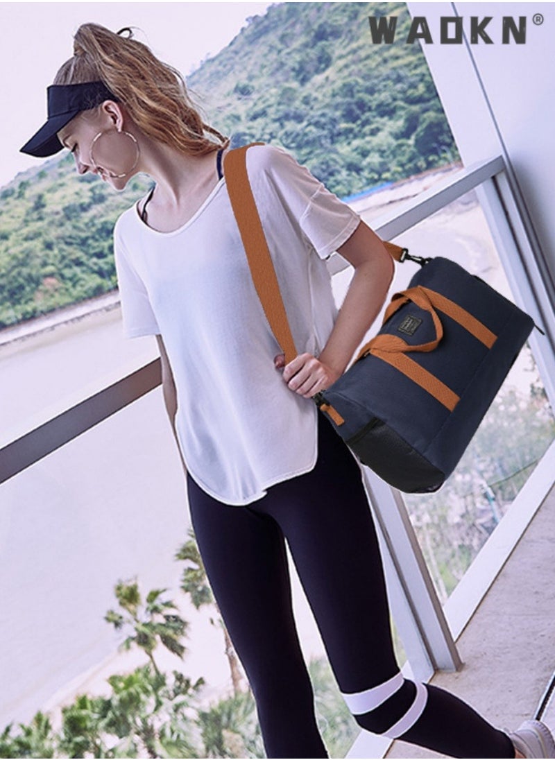 Travel Large Capacity Duffel Tote Bag for Women Men,Foldable Portable Expandable Moving Bag,Fashion Sports Fitness Gym Yoga Luggage Crossbody Handbag,Portable Independent Shoe Compartment Yoga Bag