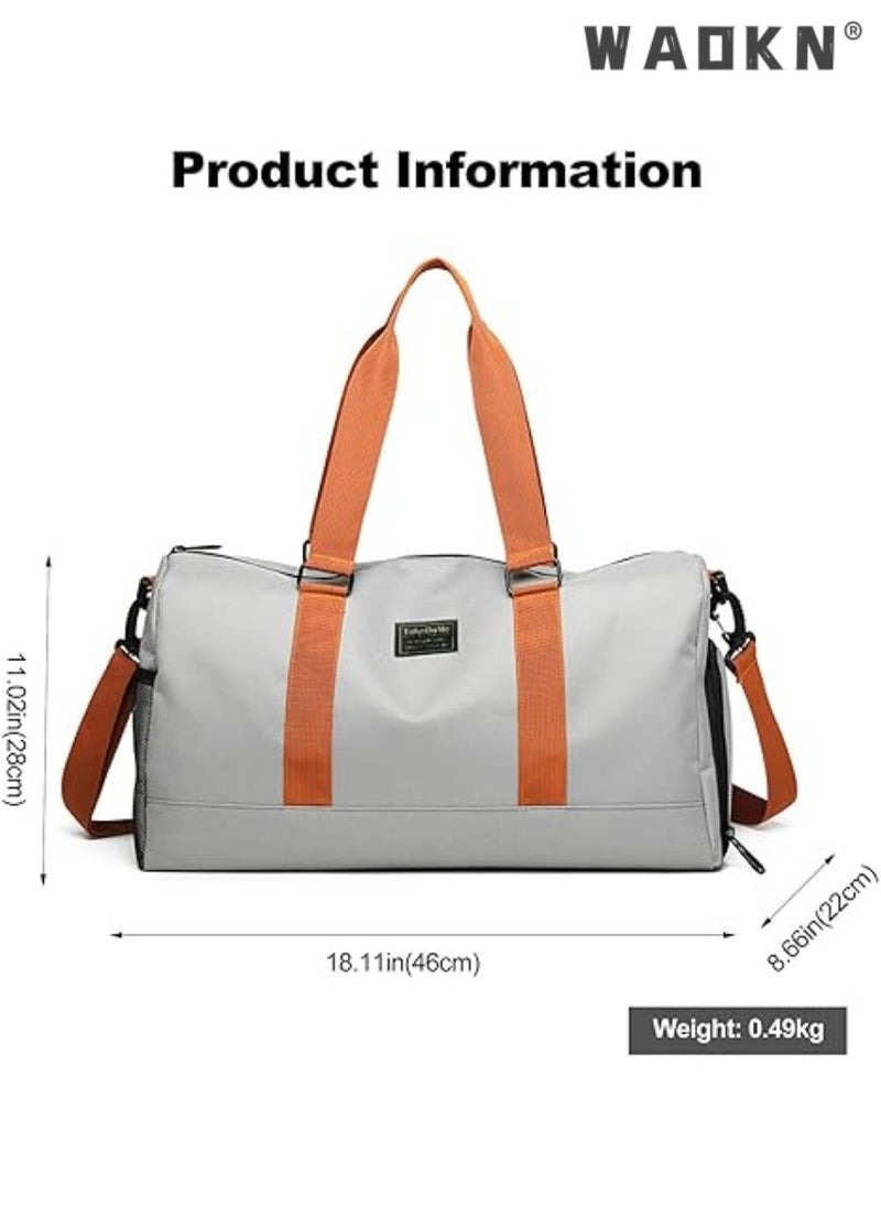 Travel Large Capacity Duffel Tote Bag for Women Men,Foldable Portable Expandable Moving Bag,Fashion Sports Fitness Gym Yoga Luggage Crossbody Handbag,Portable Independent Shoe Compartment Yoga Bag
