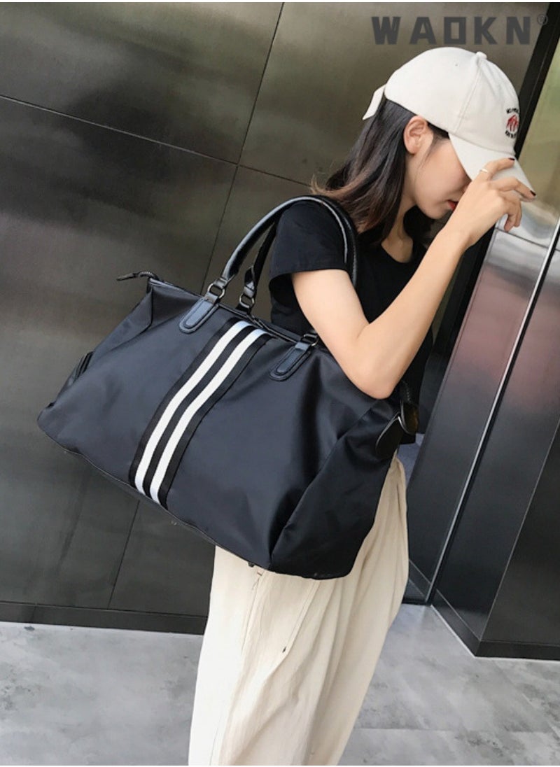 Travel Large Capacity Duffel Tote Bag for Women Men,Foldable Portable Expandable Moving Bag,Fashion Sports Fitness Gym Yoga Luggage Crossbody Handbag,Portable Independent Shoe Compartment Yoga Bag