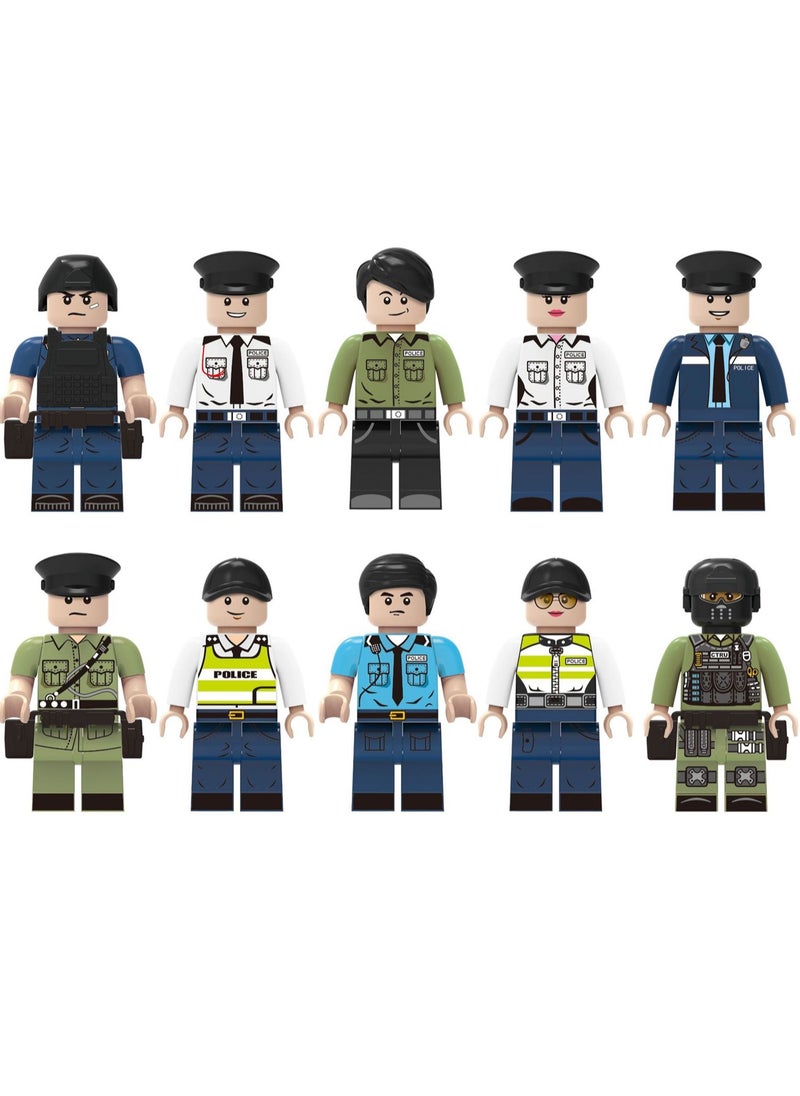 10-Piece Creative Building Block Dolls, Unlock A Variety Of City Occupations Creative Play Mini Series Mini Doll Model Toys, Bagged, Suitable For Children'S Gifts