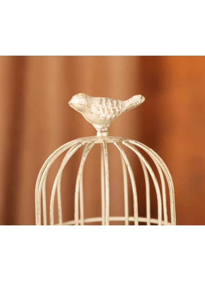 Bird Cage Candle Holders - Decorative Metal Cage Candle Lanterns for Pillar Candles Vintage Birdcage for Wedding Table Centerpiece Shabby Chic Country Home Accessories Fireplace Decor
