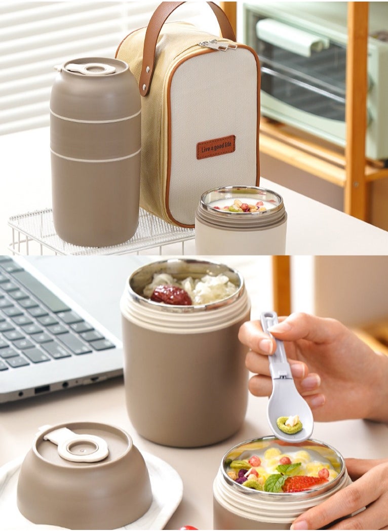 500ml Food Jar Lunch Box breakfast jar Stainless Steel Double Wall Insulated Travel Food Flask for Kids and Adults, 17oz