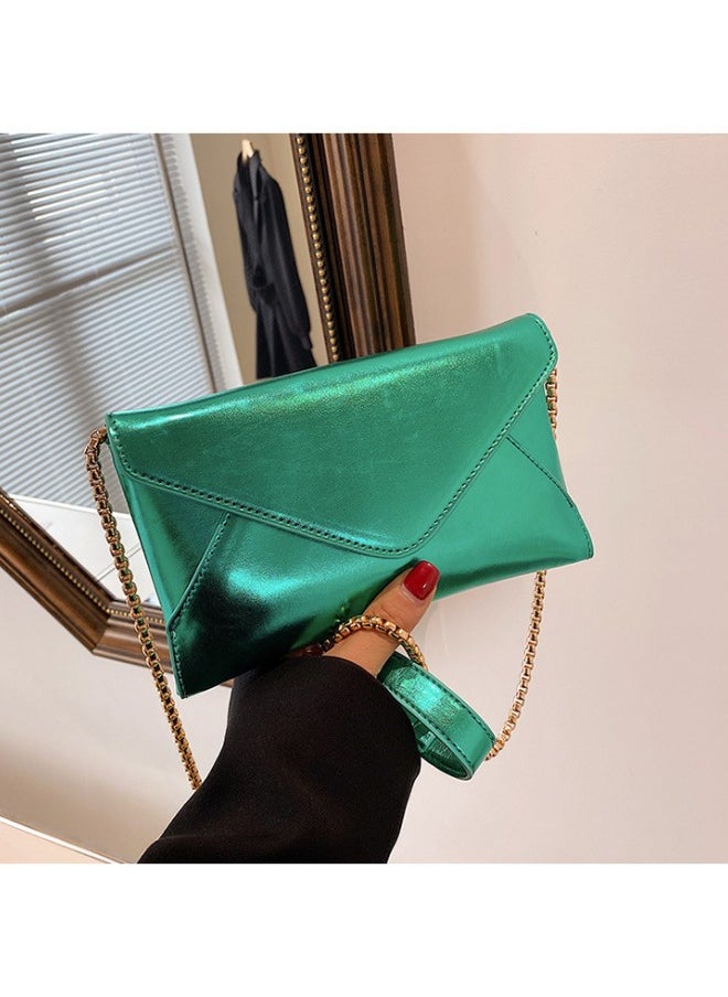 Trendy Bright Color Party Handbag Metal Chain Shoulder Bag Simple Fashion Crossbody Bag, Wedding Prom Clutch Purse Formal Party Clutches Shoulder Bag for Party Prom Wedding Concert