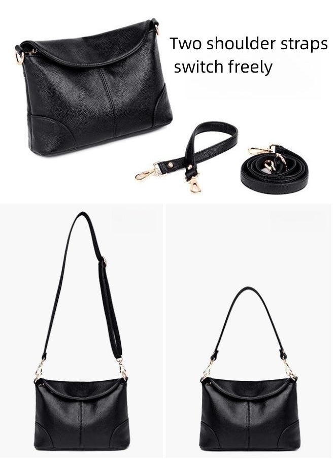 Women's Fashion Shoulder Bag, Ladies Simple and Soft Crossbody Bag Sling Bag Side Bag,Leather Handbag Bag Carry Bags /Crossbody Messenger Bag for Women/Mother/Girl Friend Gift（Black)