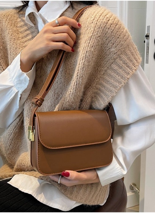 Women's Fashionable Shoulder Bag, Ladies Retro Solid Color Underarm Bag Crossbody Bag Side Bag Sling Bag, Daily Travel Crossbody Bag Handbag Tote Bags Carry Bags Clutch Bag