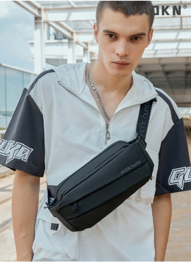 Men's Trendy Chest Bags, Boys' Large-capacity Waterproof Crossbody Bag Fanny Pack Belt Bag, Sports Cycling and Hiking Handbag Carrying Bag for College Students and Teenagers