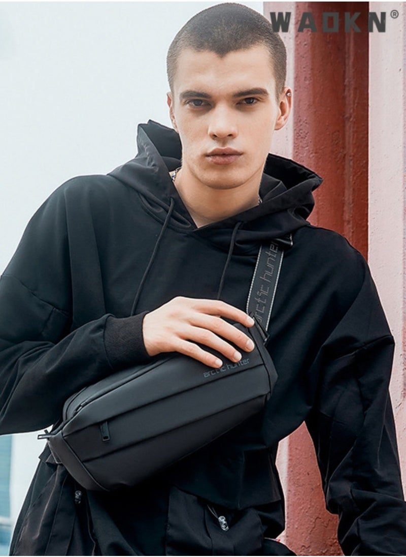 Men's Trendy Chest Bags, Boys' Large-capacity Waterproof Crossbody Bag Fanny Pack Belt Bag, Sports Cycling and Hiking Handbag Carrying Bag for College Students and Teenagers