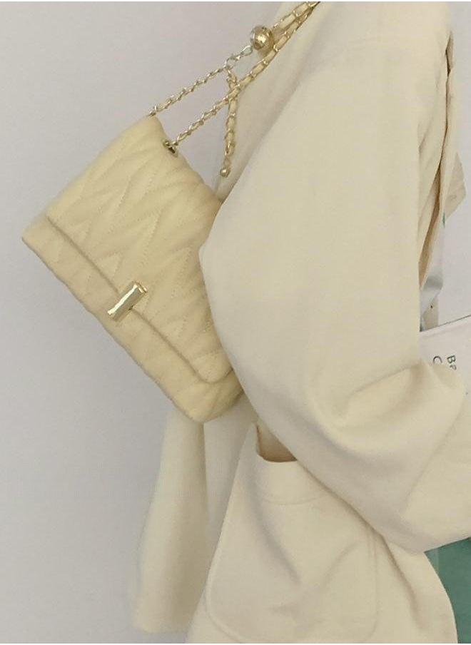 Women's Diamond Texture Shoulder Bag, Ladies Multi-function Chain Armpit Bag Small Bag Carry Bag Gift Bag, Simple Crossbody Bag Sling Bag Side Bag Handbag for College Students and Teenagers
