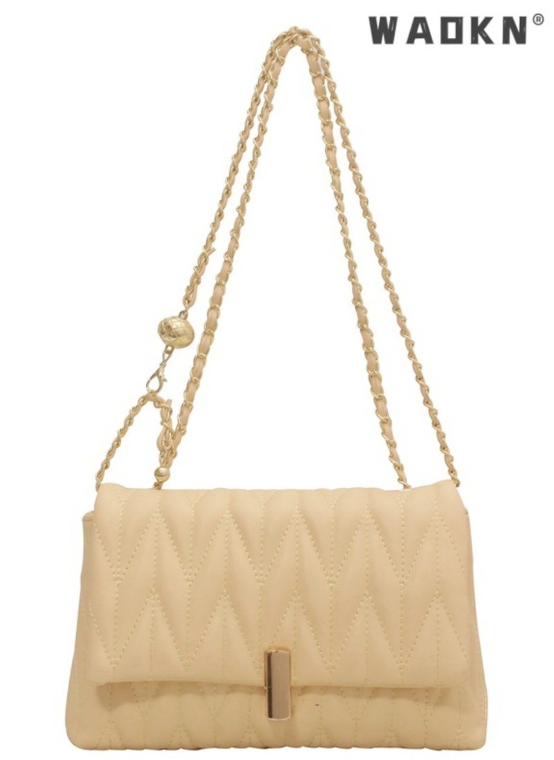 Women's Diamond Texture Shoulder Bag, Ladies Multi-function Chain Armpit Bag Small Bag Carry Bag Gift Bag, Simple Crossbody Bag Sling Bag Side Bag Handbag for College Students and Teenagers