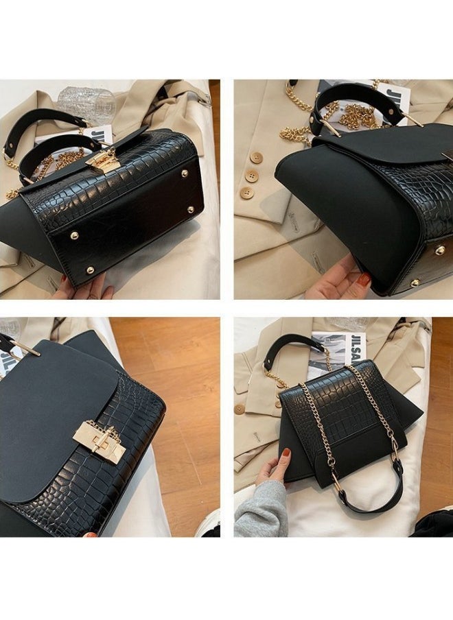 Women's New Frosted Shoulder Bag, Ladies European and American Style Chain Crossbody Bag Side Bag Sling Bag, Simple Retro Large Capacity Carrying Bag Handbag Tote Bag