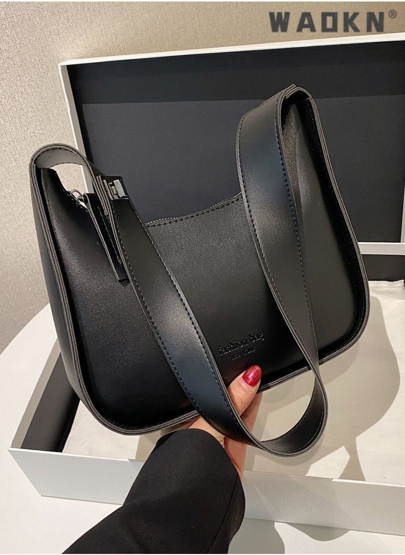 Women's Temperament Commuter Shoulder Bag, Ladies Fashion Armpit Bag Crossbody Bags Sling Bag Side Bag Carry Bag, Versatile Large-capacity PU Leather Carrying Bag  For Travelling Shopping