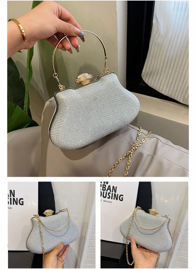 Women's Shiny Rhinestone Clutch, Women's Banquet Bag Cosmetic Bag Tote Bag Handbag Clutch Bag, Fashion Chain Carrying Bag Sling Bag Side Bag for Party Dinner Wedding  for Women/Mother/Girl Friend Gift