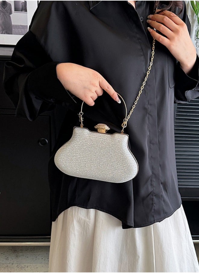 Women's Shiny Rhinestone Clutch, Women's Banquet Bag Cosmetic Bag Tote Bag Handbag Clutch Bag, Fashion Chain Carrying Bag Sling Bag Side Bag for Party Dinner Wedding  for Women/Mother/Girl Friend Gift