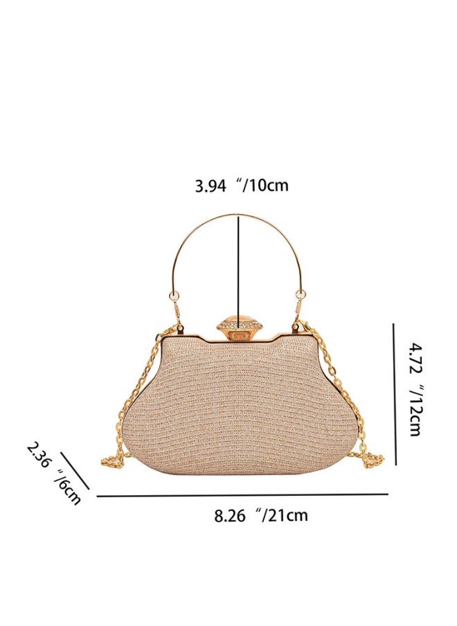 Women's Shiny Rhinestone Clutch, Women's Banquet Bag Cosmetic Bag Tote Bag Handbag Clutch Bag, Fashion Chain Carrying Bag Sling Bag Side Bag for Party Dinner Wedding  for Women/Mother/Girl Friend Gift