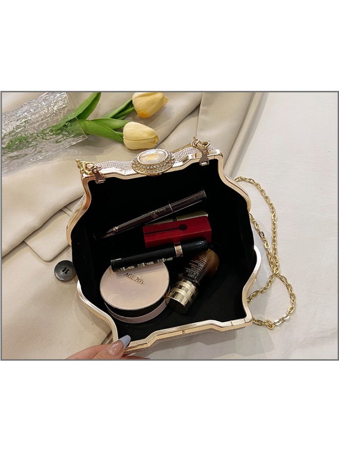 Women's Shiny Rhinestone Clutch, Women's Banquet Bag Cosmetic Bag Tote Bag Handbag Clutch Bag, Fashion Chain Carrying Bag Sling Bag Side Bag for Party Dinner Wedding  for Women/Mother/Girl Friend Gift