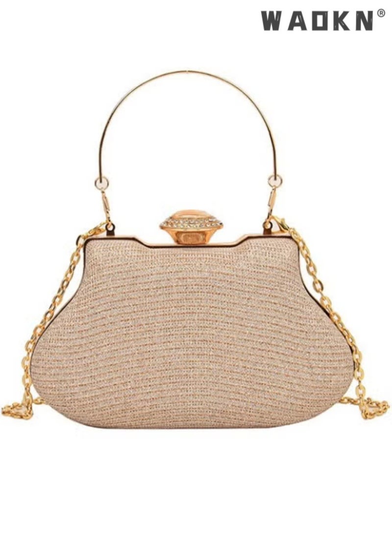 Women's Shiny Rhinestone Clutch, Women's Banquet Bag Cosmetic Bag Tote Bag Handbag Clutch Bag, Fashion Chain Carrying Bag Sling Bag Side Bag for Party Dinner Wedding  for Women/Mother/Girl Friend Gift