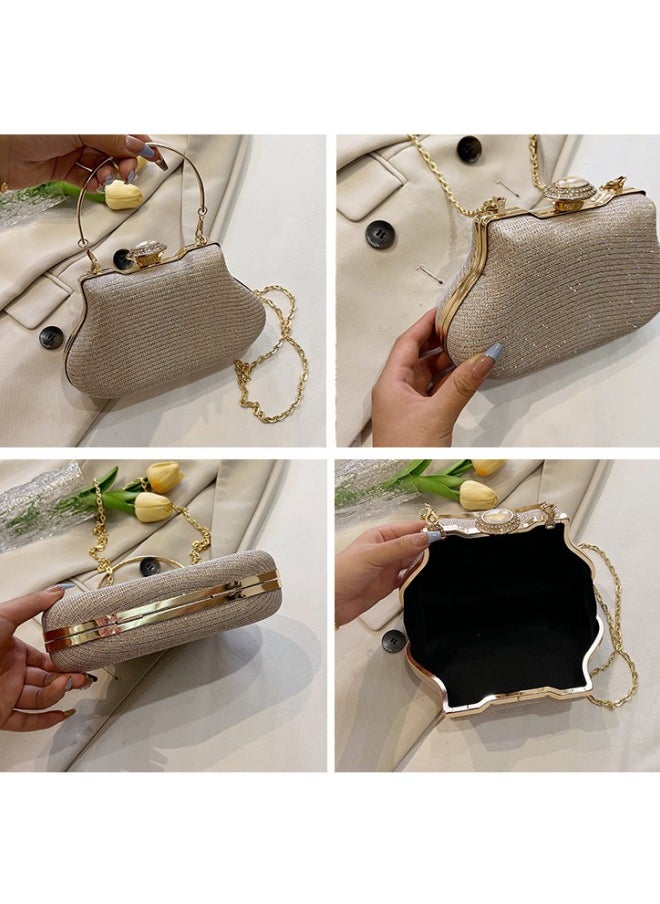Women's Shiny Rhinestone Clutch, Women's Banquet Bag Cosmetic Bag Tote Bag Handbag Clutch Bag, Fashion Chain Carrying Bag Sling Bag Side Bag for Party Dinner Wedding  for Women/Mother/Girl Friend Gift