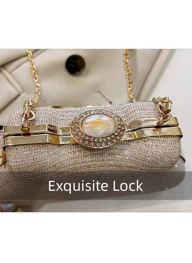 Women's Shiny Rhinestone Clutch, Women's Banquet Bag Cosmetic Bag Tote Bag Handbag Clutch Bag, Fashion Chain Carrying Bag Sling Bag Side Bag for Party Dinner Wedding  for Women/Mother/Girl Friend Gift