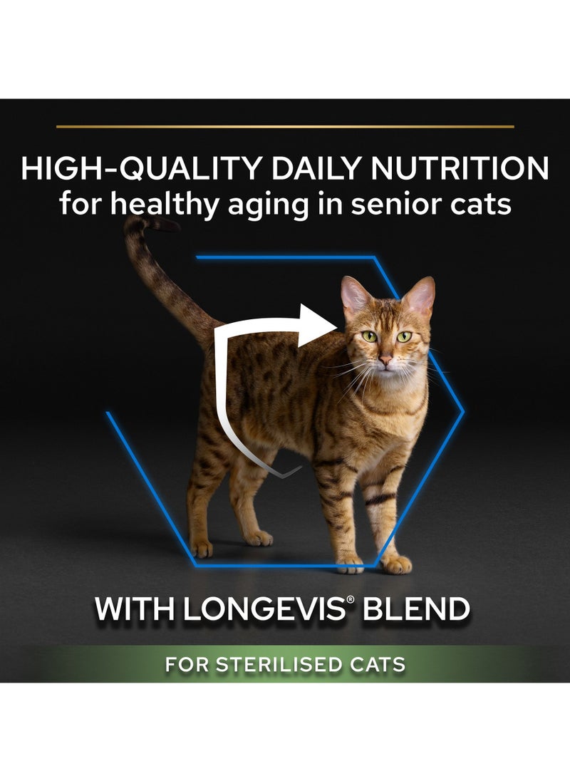 Sterilised Senior 7+ Longevis Dry Cat Food with Turkey brown 1.5kg