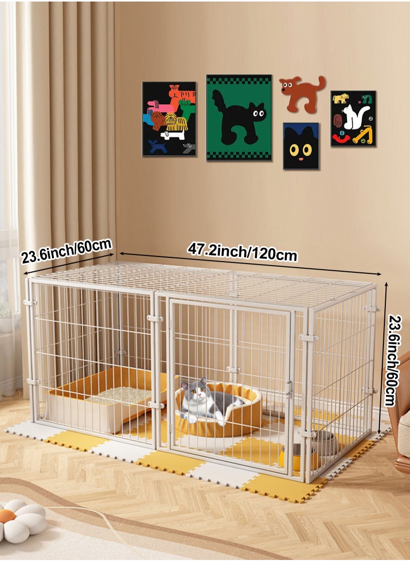 Dog Playpen Foldable 8 Panels Dog Pen 47
