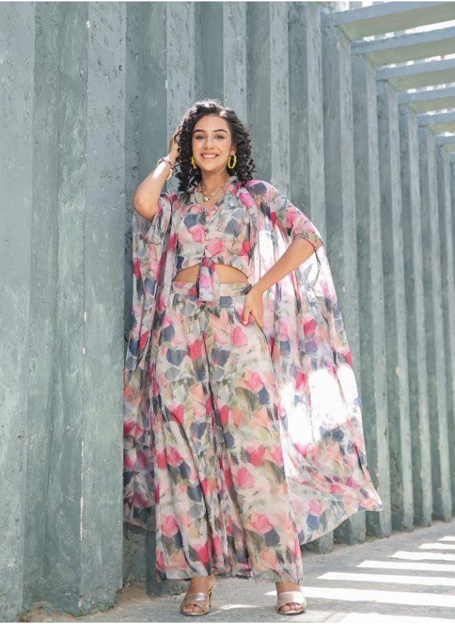 Pink Floral Print Co-ord Set