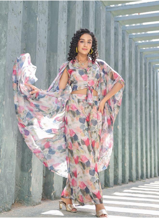 Pink Floral Print Co-ord Set