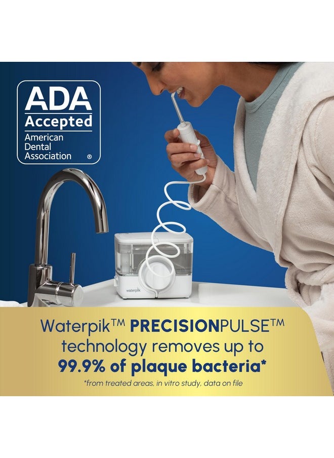 Waterpik ION Professional Water Flosser, Rechargeable and Portable for Teeth, Gums, Braces, 10 Settings, 7 Flossing Tips For Multiple Users And Needs, ADA Accepted, WF-12 White, Packaging May Vary