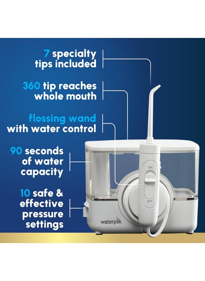 Waterpik ION Professional Water Flosser, Rechargeable and Portable for Teeth, Gums, Braces, 10 Settings, 7 Flossing Tips For Multiple Users And Needs, ADA Accepted, WF-12 White, Packaging May Vary