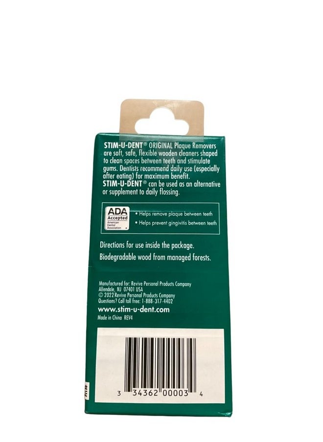Stim-U-Dent Plaque Removers 6 Packs of 4x25 Picks/Pack (600 Picks) - Mint Flavor (Pack of 6)
